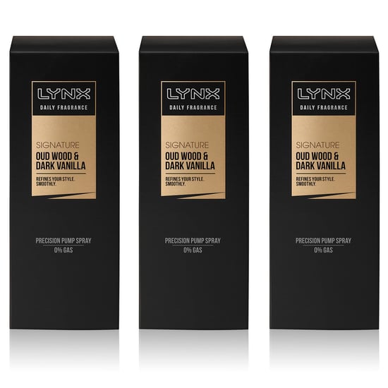 Lynx Signature Daily Fragrance Precision Deodorant Pump Spray, 3x 100ml