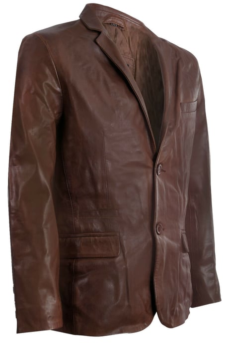 Jacket Leather blazer Soft Italian tailored coat
