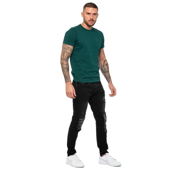 Enzo | Mens Crew Neck T-Shirt - Green - Image 6