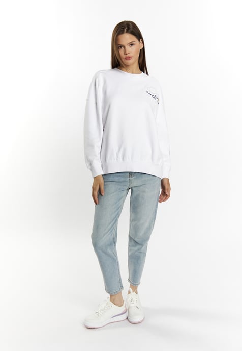 Mymo Sweatshirt met applicatie Dames wit - Image 2