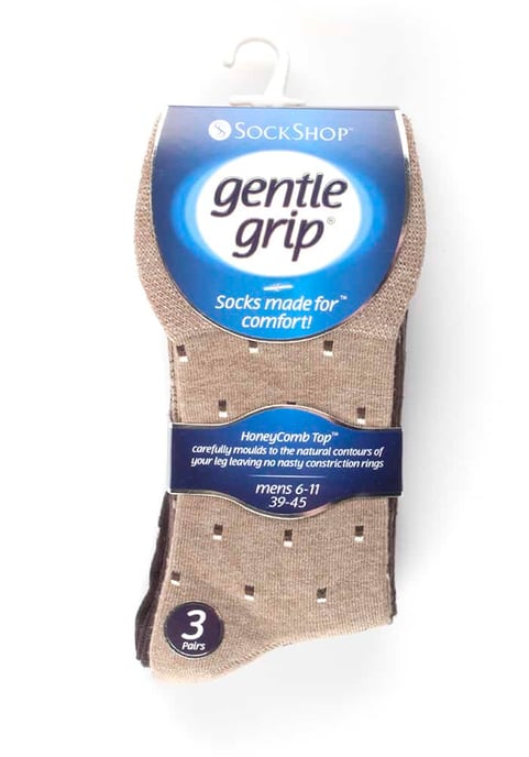 6 paar sokken zonder elastiek herensokken met zachte grip 39-45 Uk - MGG20 - Image 2