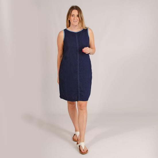 Sleeveless Linen Shift Dress