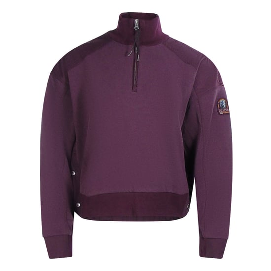 Parajumpers Quarter Zip Turtleneck Fleece Purple Sweatshirt