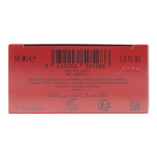 Cartier Declaration Haute Fraicheur Eau De Toilette 50ml
