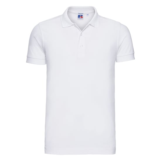 Russell Heren Rekken Korte Mouw Poloshirt (Wit) - Image 1