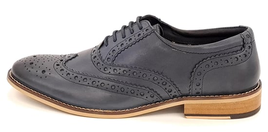 Herbert Frank Enfield Leather Navy Mens Brogue Shoes