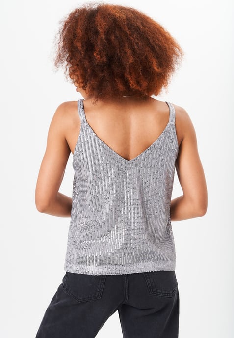 Sequin V Neck Cami Top