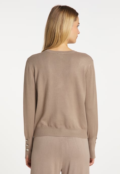 Dreimaster Vest Dames taupe - Image 4