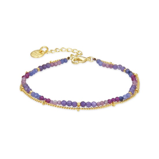 Luxenter Aiel Purple Crystal bracelet finished in 18K Yellow Gold