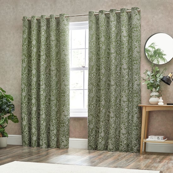 Wylder Bali Botanical Jacquard Eyelet Curtains - Image 5