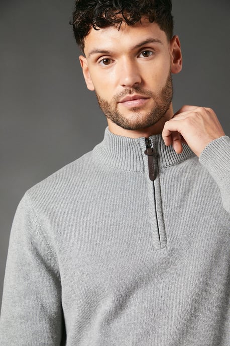 Premium Pure Cotton Half Zip Funnel Jumper