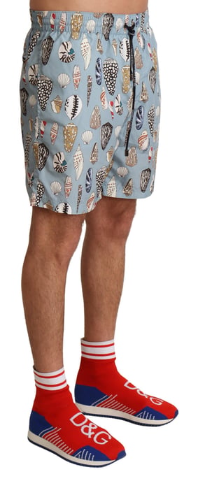 Dolce & Gabbana Herrars Blå Snäcksstrandbadbyxor - Image 2