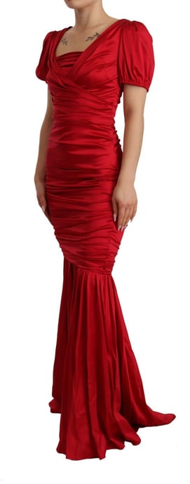 Dolce & Gabbana Dames Rode Zijde Zeemeerminnenjurk - Image 2