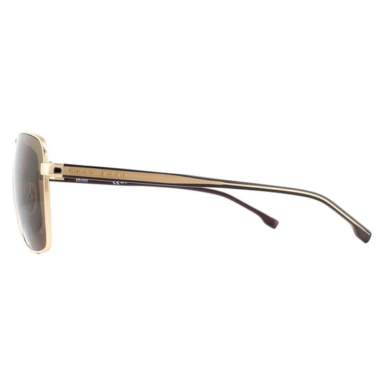Hugo Boss Square Mens Rose Gold Brown Gradient Sunglasses