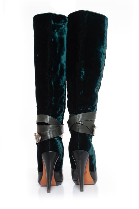velvet strap boots - Image 3