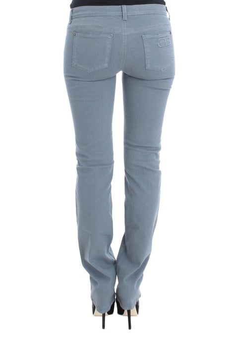 Ermanno Scervino Women's Blue Cotton Blend Slim Fit Bootcut Jeans - Image 3