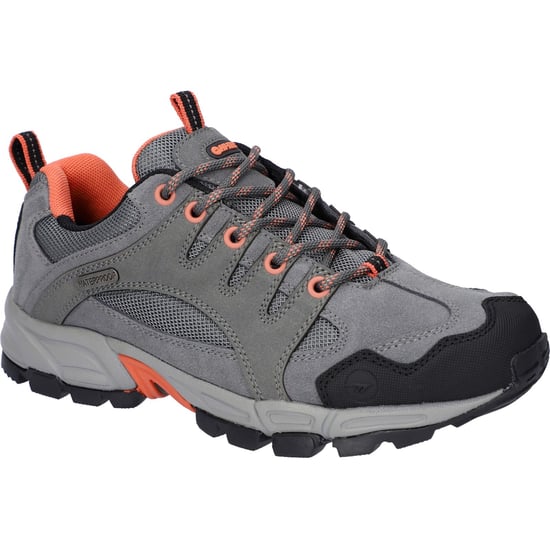 Hi-Tec Auckland Lite Leren Wandelschoenen Voor Dames In Staal/Koraal/Cool Grijs - Image 1