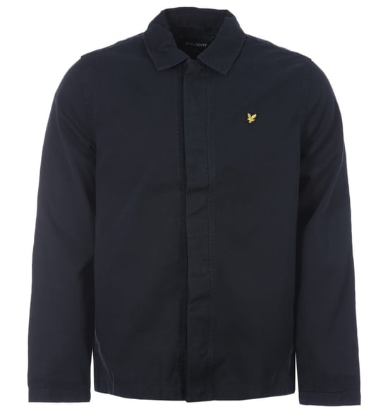 Lyle & Scott Washed Drill Navy Blue Overshirt Jacket