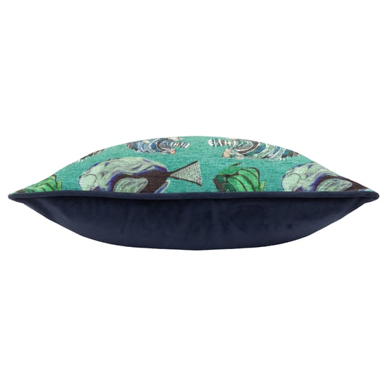 Wylder Tropics Abyss Fish Repeat Chenille Feather Filled Cushion - Image 3