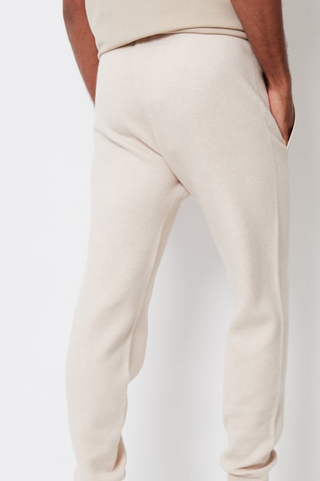 Ecru 'Salford' Luxe Knitted Joggers