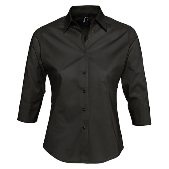SOLS Dames/dames Effect 3/4 mouw passend werkoverhemd (Zwart) - Image 1