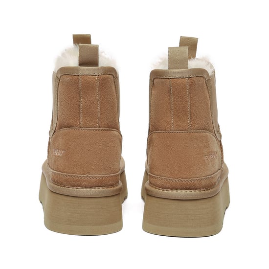 EVER AU Dames Leren Plateaulaarzen Chelsea-Stijl - Shoveler - Image 5
