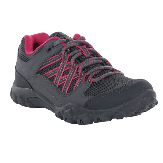 Regatta Edgepoint waterdichte wandelschoenen voor kinderen/Kinderen (Staal/Roze Fusie) - Image 1