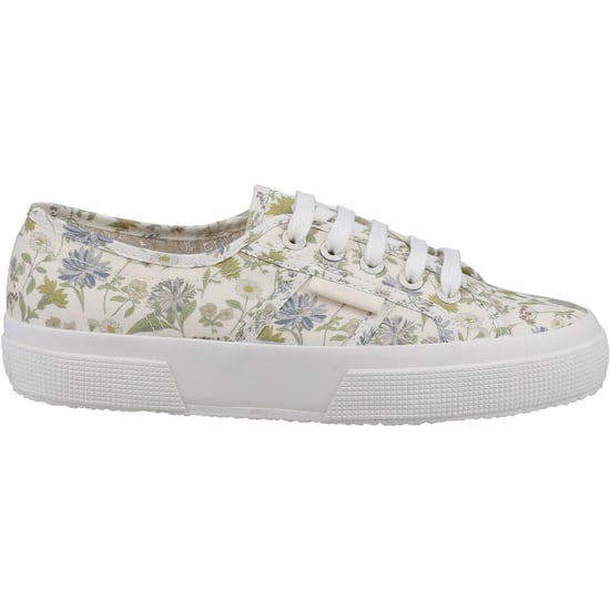 Superga 2750 Floral Print Cotton Damskor Vit/Floral Print Träningsskor - Image 4