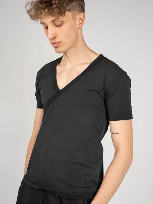Xagon Man T-Shirt V-neck Men's Black