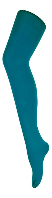Dames 80 denier ondoorzichtige effen gekleurde panty's - Groenblauw - Image 1