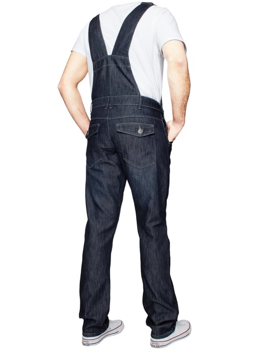 Enzo | Denim Overall tuinbroek voor heren - Donkerblauw - Image 2