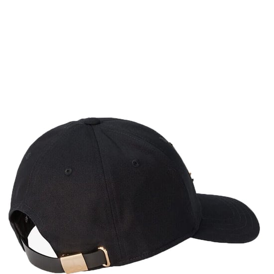 Moose Knuckles Mens Gold Logo Icon Cap Black