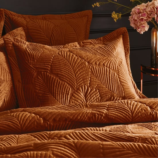 Paoletti Palmeria Quilted Velvet Pillowcase - Image 1