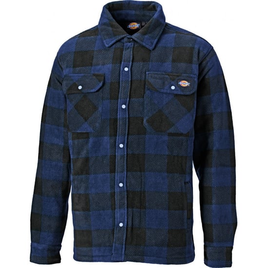 Dickies Heren Portland Longsleeve Polyester Polar Fleece Gevoerde Shirt - Image 1
