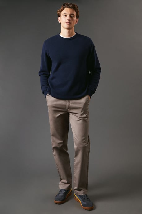 Maine Premium Black Chino Trousers Mens Regular Fit Cotton Blend All Seasons - Image 4