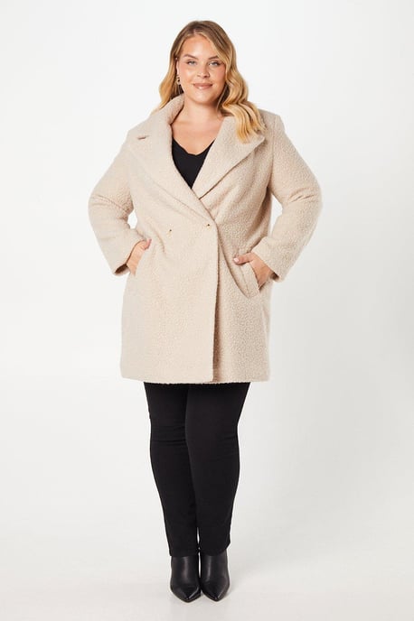 Curve Teddy Boyfriend Coat - Image 2