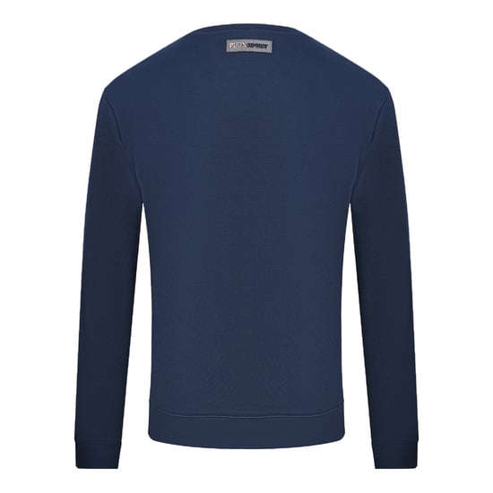 Philipp Plein Sport Svart Tydligt Logotyp Marinblå Jumper - Image 2