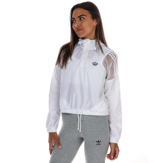 Women's adidas Originals Cropped Windbreaker Jacket in White