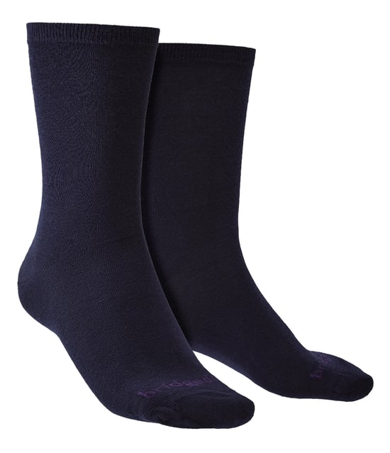 Bridgedale - 2 Pack Liner Base Layer Boot Socks - Navy - Image 1