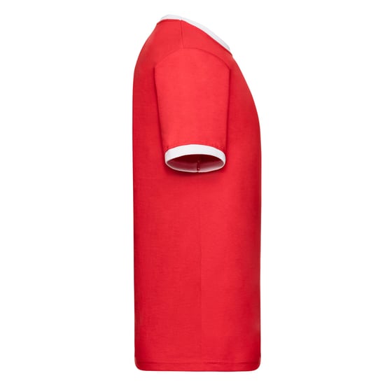Fruit of the Loom Heren Ringer Contrast T-shirt (Rood/Wit) - Image 3