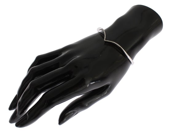 Nialaya Women's Skyfall CZ 925 Silver Bangle Bracelet