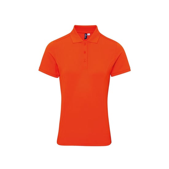 Premier Dames/Dames Coolchecker Plus Poloshirt (Oranje) - Image 1