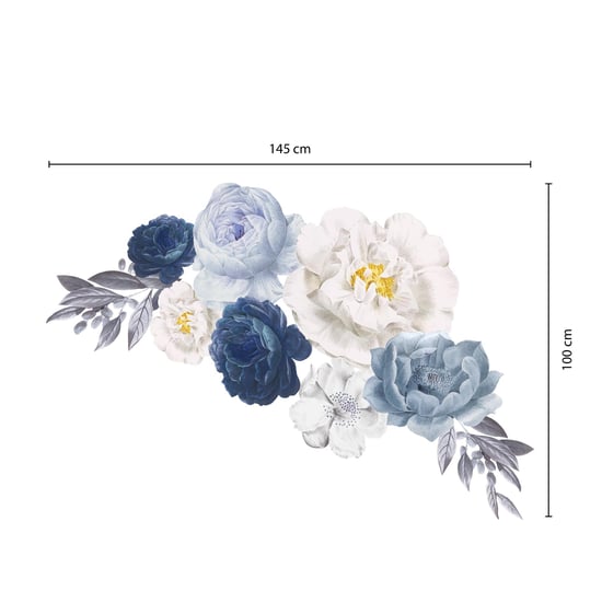 Elegant Oversized Peonies Self Adhesive DIY Wall Stickers, Kitchen, Bathroom, Living room, Self-adhesive, Decal, Decoration, Flower