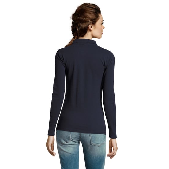 SOLS Dames/dames Perfecte Lange Mouw Pique Polo Shirt (Franse marine) - Image 3