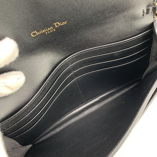 Dior läderplånbok Saddle Wallet On Chain - Image 6