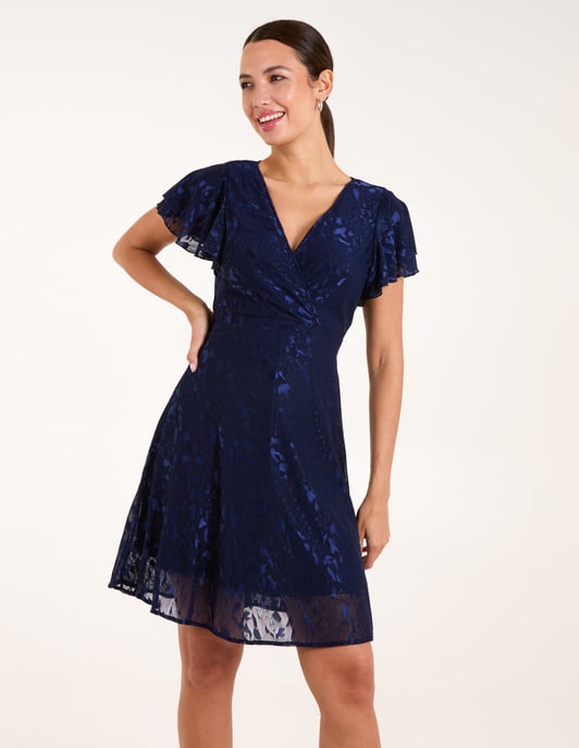 Mesh Angel Sleeve Dress
