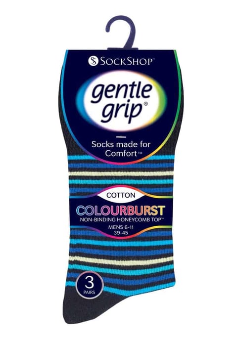 Gentle Grip - 6 Pairs Mens Gentle Grip Non Elastic Socks - MGG563 - Image 2