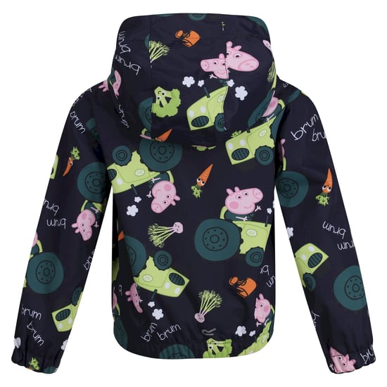 Regatta Childrens/Kids Peppa Pig Tractor Waterproof Jacket (Navy) - Image 2