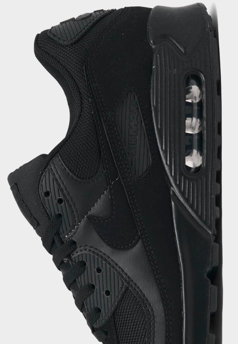 Men's Nike Air Max 90 Casual Shoes in Black/Black - Image 3