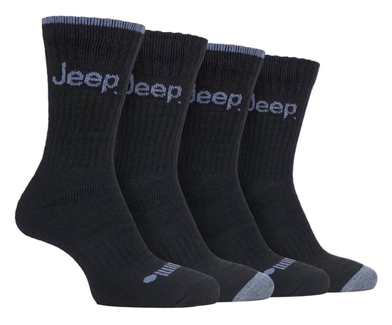 JEEP - 4 Pairs Mens Anti Blister Thick Cushioned Luxury Boot Socks - Image 1